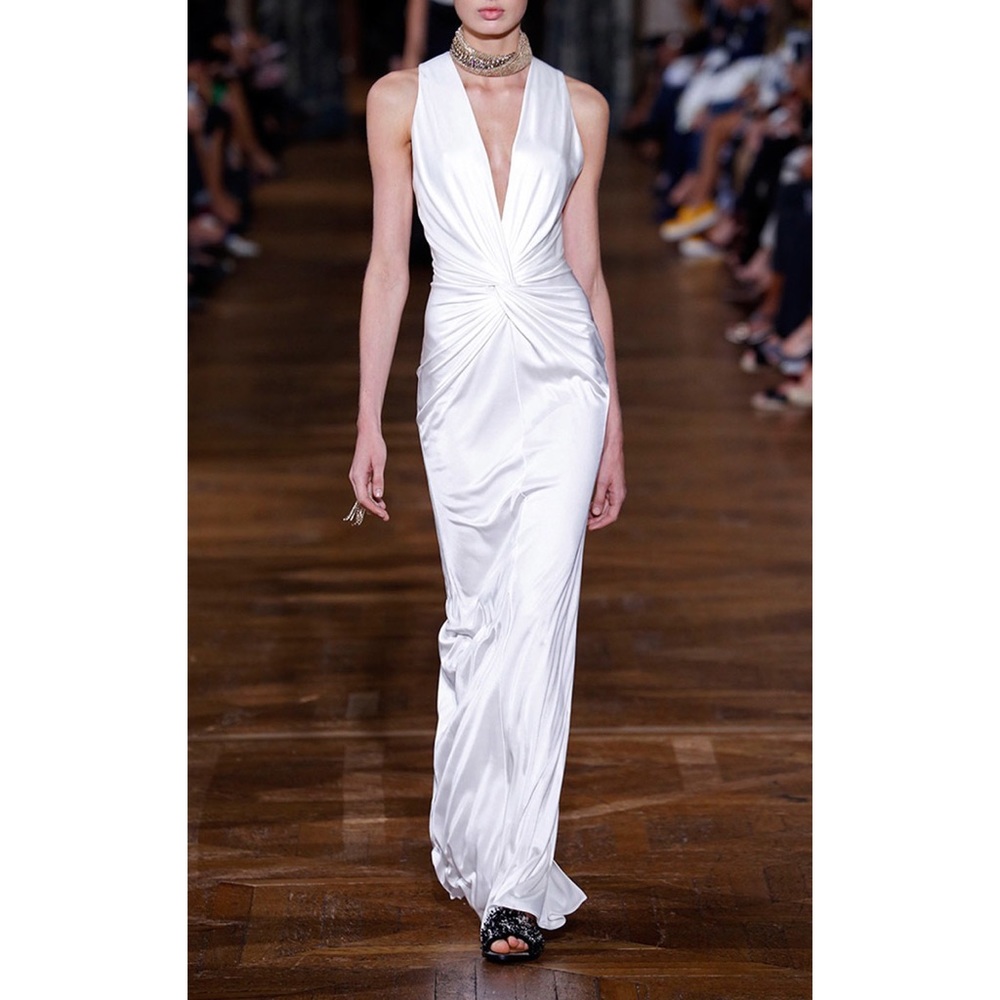 NET LANVIN Mirror Jersey Gown